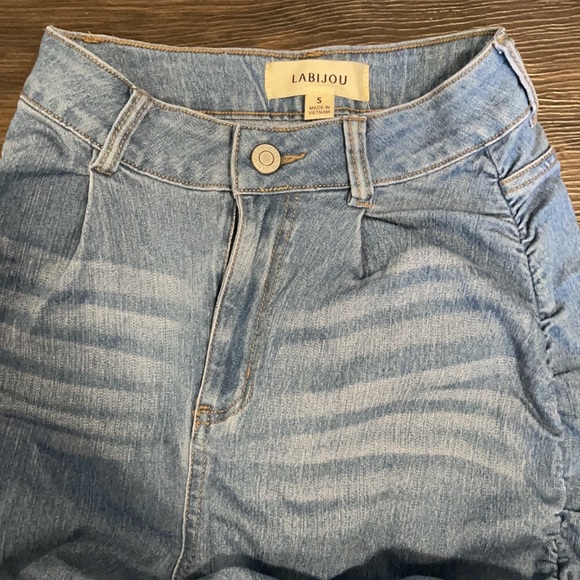 Got My Future Stacked Jeans - Light Blue Wash - Picture 2 of 4